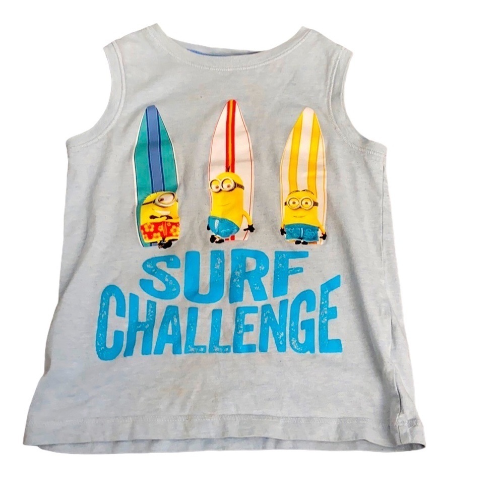 H&M little boys tank top minion sz 5T